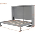 thumbnail image 2 of Merax Modern Murphy Cabinet Bed, Solid Wood Wall Platform Bed/No Box Spring Needed/Easy Assemble/Full,Gray, 2 of 12