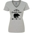 thumbnail image 3 of Inktastic Grammie Bear Grandma Women's V-Neck T-Shirt, 3 of 5