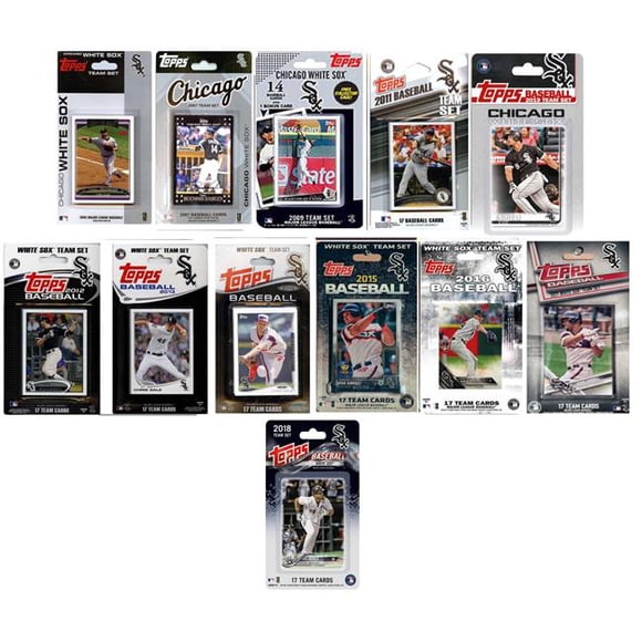 C&I Collectables WSOX1219TS MLB Chicago White Sox 12 Ensembles de Cartes à Collectionner sous Licence Différentes