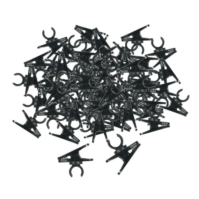 100 pinzas para micrófono de solapa, solo abrazaderas para megáfono, amplificador, pinzas de ligeras y giratorias para micrófono de solapa.