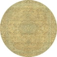 thumbnail image 1 of Ahgly Company Indoor Round Abstract Chrome Gold Yellow Abstract Area Rugs, 6' Round, 1 of 6