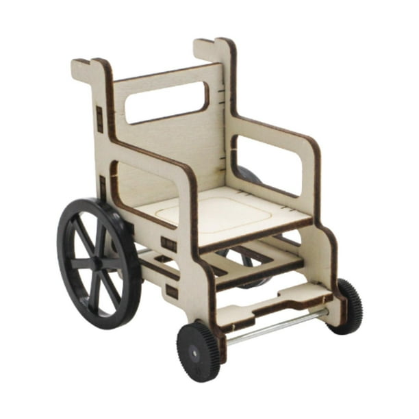 Silla de madera 3D para ensamblar, modelo de juguete, juguete científico pequeño, juguete de construcción de madera para figuras de acción, minisilla