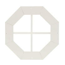 Shed Window 18" Octagon Gable Flush Mount White PVC for Sheds, Playhouses, and Chicken Coops 1 PK (WOCTPV18W-BX1)