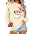 thumbnail image 2 of Craaazy Christmas Fashion Long Sleeve Round Neck Shirts for Women Christmas Printing Loose Blouse Capless Gifts Sweatshirts Top, 2 of 6