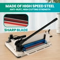 thumbnail image 6 of Stack Paper Trimmer, Heavy Duty 12" Guillotine Paper Cutter, 500 Sheet Capacity, Double Safety Protection, Solid Steel with HSS Blade, High Speed Steel for Office, Industrial Commercial Trimmer, 6 of 10