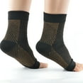 thumbnail image 2 of JeashCHAT New Comfort Foot Anti-Fatigue Women Socks Sleeve Elastic Men's Socks, 2 of 7