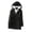 Black, variant on 50% Off Clear! Viikei Womens Plus Size Clearance Women Hooded Long Sleeve Pockets Cardigan Ladies Solid Mid-length Coat