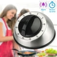 thumbnail image 5 of Gustave Stainless Steel Countdown Timer 60 Minute Mechanical Visual Timer Kitchen Cooking Timers with Loud Alarm for Home Office Study Baking, 5 of 8