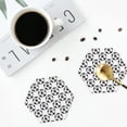 thumbnail image 5 of Gaeub Happy Football Print 6 Pcs Leather Coasters for Drinks ,Drink Coasters Sets,Drink Table Cup Coasters for Living Room Kitchen Coffee Decor,Hexagon, 5 of 7