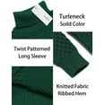 thumbnail image 5 of COOFANDY Men's Slim Fit Turtleneck Sweater Casual Knitted Twisted Pullover Solid Sweaters, 5 of 5