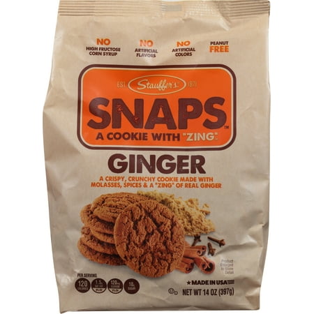 Stauffer's SNAPS Ginger Cookies, 14oz Shelf-Stable Bag