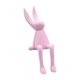 thumbnail image 4 of Figura de conejo sentado, adorno animal, moda, portátil, regalo creativo, decorativo Rosa, 4 of 9