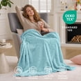 thumbnail image 3 of Joyfy Soft Lake Blue Fleece Throw Blanket Checkered 50x60 Inches, 280GSM Cozy Cute Blanket for Couch - Aesthetic Home Room Decor and Gift for Women, Mom, Girls, 3 of 7