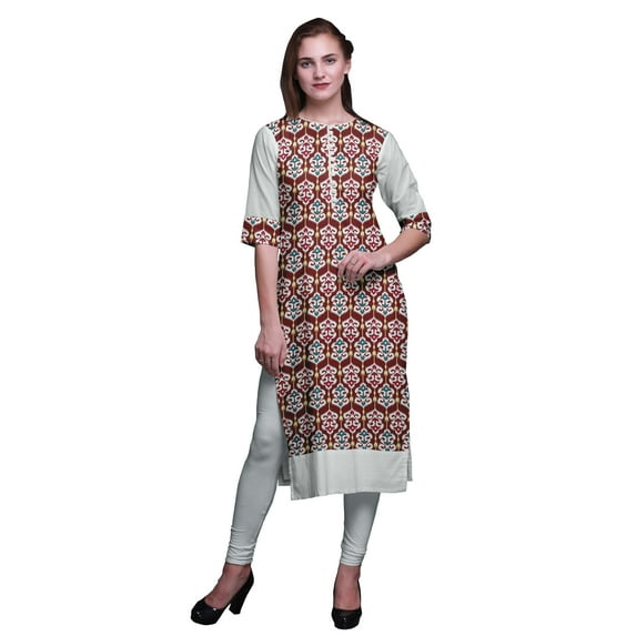 Bimba Printed Women Straight Kurti Summer Wear Ladies Ethnic Kurta Tunic