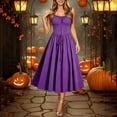 thumbnail image 3 of FNFYFH Renaissance Corset Dress for Women Lace Up Cottagecore Dress Sleeveless Long Dress Medieval Costume, 3 of 6