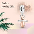 thumbnail image 5 of 925 Sterling Silver Charm for Bracelets Baby Pacifier Dangle Charm Women Bracelet Charm, 5 of 6