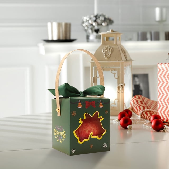 Matoen12 Christmas Christmas Eve Large Packaging Box Gift Box Packaging Box Portable Candy Gift Box Gift Box