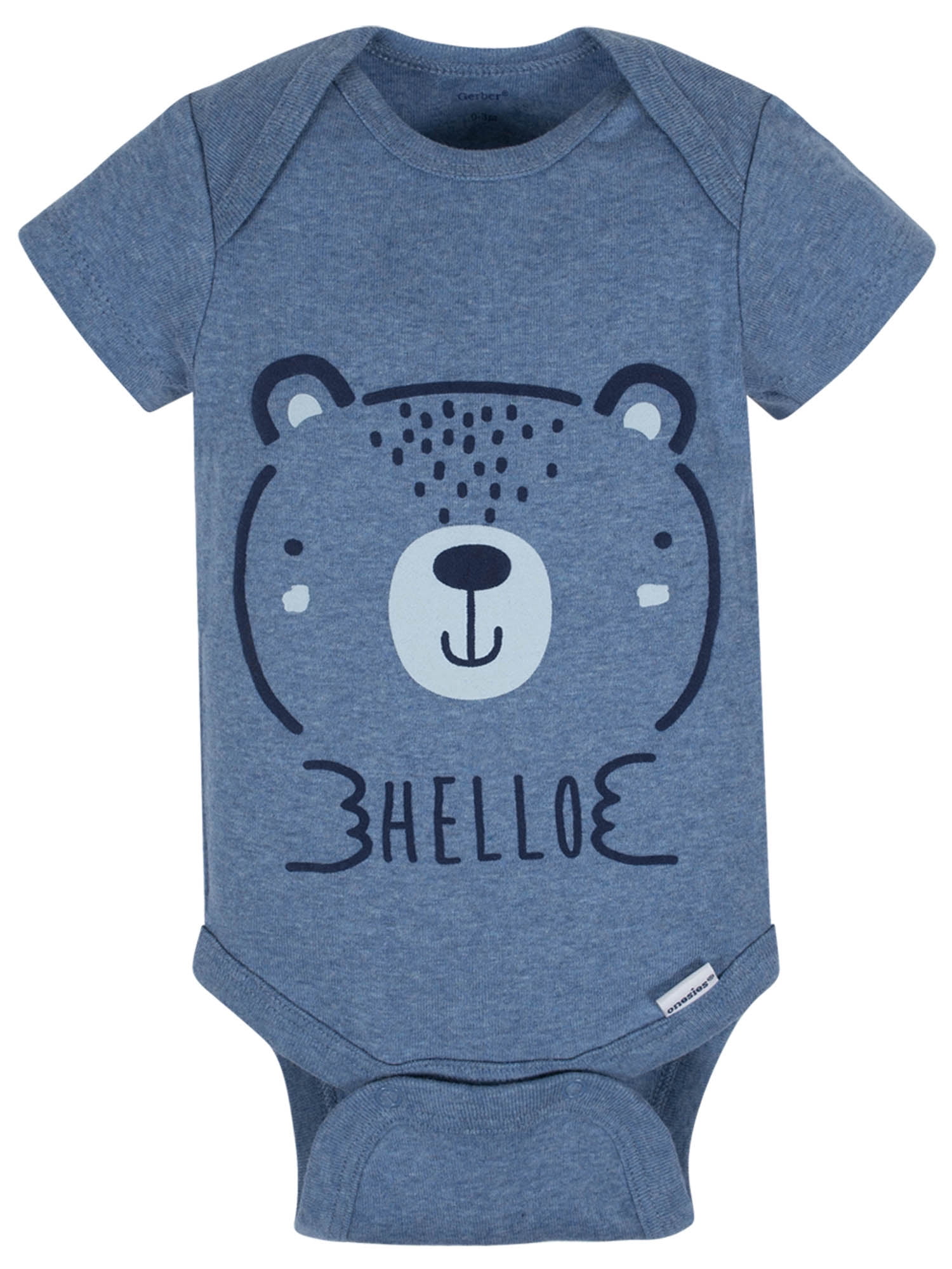 Gerber Organic Cotton Short Sleeve Onesies Bodysuits, 3pk (Baby Boy)