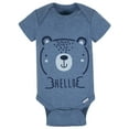 thumbnail image 3 of Gerber Organic Cotton Short Sleeve Onesies Bodysuits, 3pk (Baby Boy), 3 of 5