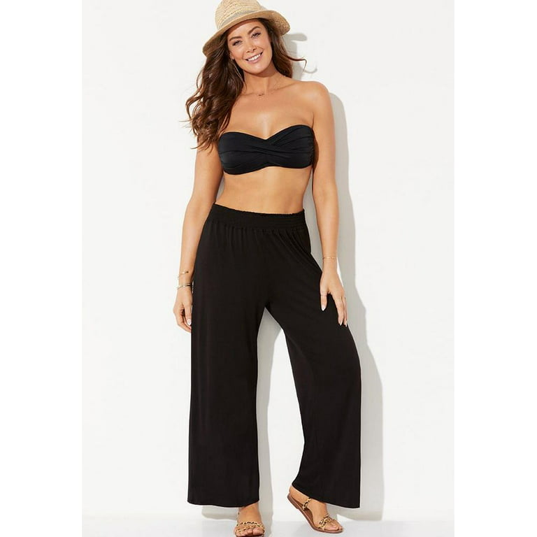 Swimsuits For All Women's Plus Size Dena Beach Pant Cover Up 18/20 Black