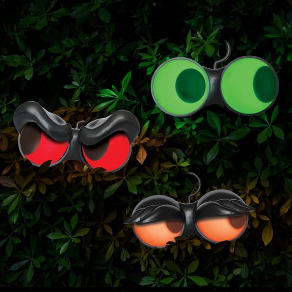 Joyfy 3 Packs Halloween Animated Flashing Peeping Eyes Lights Decorations Outdoor Indoor, Halloween Light Decorations with Timer, Hangable Halloween Light Decorations for Car Yard Lawn Garden