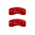 thumbnail image 2 of MGP 4 Caliper Covers Engraved Front &amp; Rear Leaper Red finish silver ch, 2 of 4