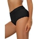 thumbnail image 4 of INSPIRAR CHIC Ropa interior de mujer de talle alto para el Día de la Madre, control de abdomen, cómoda, con encaje ribeteado, talla X-Large, color negro, 4 of 4