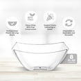thumbnail image 3 of Posh Setting Square Plastic Serving Bowls, Small Clear Plastic Candy Bowls, 4 Pack Plastic Disposable Party Snack, Buffet, Chips, or Salad Bowl, Heavy Duty, 3 of 6