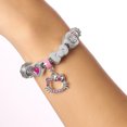 thumbnail image 2 of Sanrio Hello Kitty 7'' Fashion Charm Bead Bracelet with Pink Enamel and Crystal Beads, 2 of 7