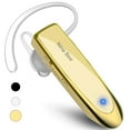 thumbnail image 3 of (2 pack) New Bee Bluetooth Headset 24Hrs Talk Time 60 Days Standby Wireless Earpiece with Microphone, Gold, 3 of 18