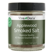Viva Doria Applewood Smoked Sea Salt - Fine Grain, 5 Oz Glass Jar