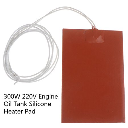 300W 220V 10x15cm Engine Oil Tank Silicone Heater Pad Rubber Heating Mat Warming