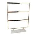thumbnail image 1 of lionlar Personal Use Jewelry Display Stand Multi-layer Earring Stud Holder Marble Base, 3 Tier White Base, 1 of 9