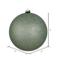 thumbnail image 2 of Vickerman 12" Frosty Mint Glitter Ball Ornament, 2 of 6