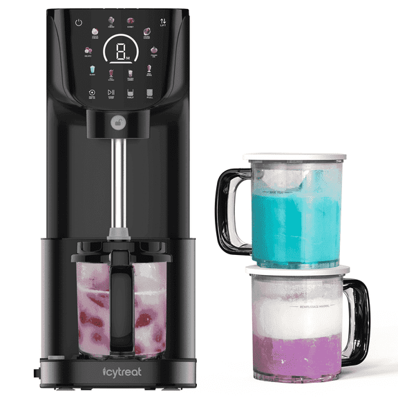 Ice Cream Maker, 11-in-1 Frozen Treat Maker for Gelato, Sorbet, Milkshakes, Mix-ins, 3 pcs 19oz Pints, Brushless Motor, Ice Cream Recipes