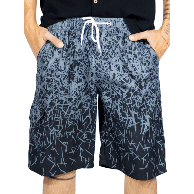 Short Playa y Alberca Hombre Estampado Traje Baño con Forro