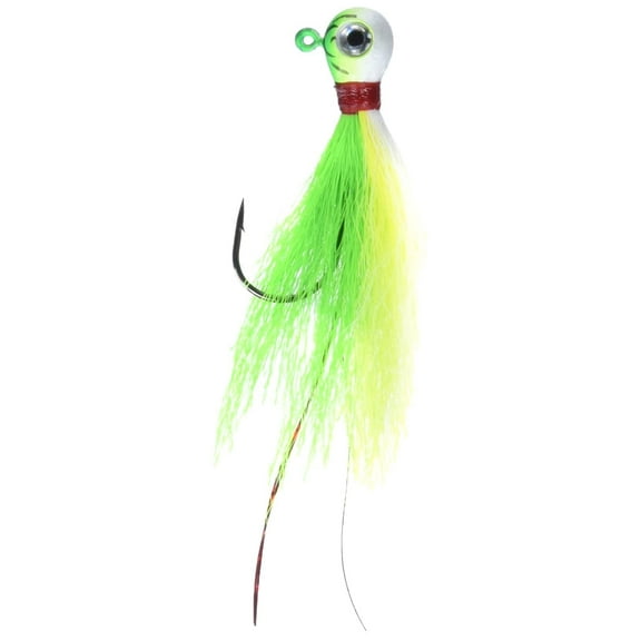 VMC Bucktail Jig 1/8 Green Fire UV, One Size
