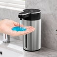 thumbnail image 2 of Automatic Motion Activated Soap Dispenser With Adjustable Output 304 Stainless Steel Hands complimentary Liquid Soap Dispenser For Bathroom Kitchen IPX5 Waterproof Rechargeable, 2 of 8