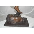 thumbnail image 2 of 19th Century Mercury Bronze Statue -  Size: 23"L x 13"W x 64"H., 2 of 11