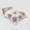 thumbnail image 3 of Floral Duvet Cover Set, Vintage Rose Flower Bouquets Romance Love Wedding Themed Nostalgic Image, Bedding Set with Shams and Fitted Sheet, 3 Sizes, by Ambesonne, 3 of 3