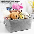 thumbnail image 4 of Rzvnmko Grey Basket Storage Baskets Fabric Baskets Rectangular Storage Bins Decorative Baskets Canvas Storage Basket for Empty Gifts, Basket Storage for Nursery, 4 of 11