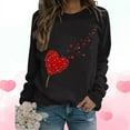thumbnail image 6 of Juebong Oversized Sweatshirt For Women Womens Valentine's Day Love Heart Print O Neck Sweatshirt Casual Long Sleeve Round Neck Loose Fit Pullover Tops, 6 of 6