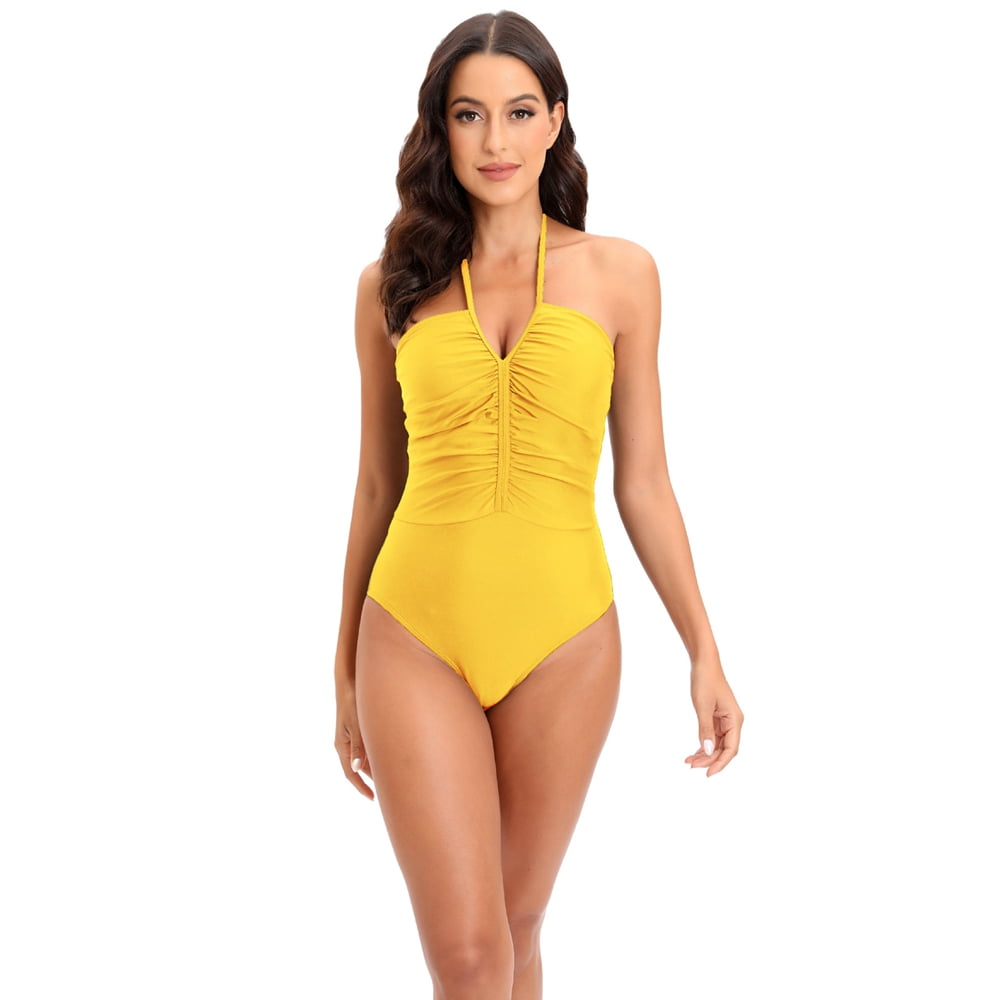 Xmarks Women's Sexy One Piece Bathing Suit Tummy Control Swimsuit