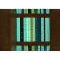 thumbnail image 1 of Ahgly Company Machine Washable Indoor Rectangle Abstract Turquoise Blue Contemporary Area Rugs, 2' x 4', 1 of 4