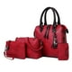 thumbnail image 4 of 4 bolsos grandes tipo hobo de piel sintética para mujer, tipo bandolera rojo, 4 of 9