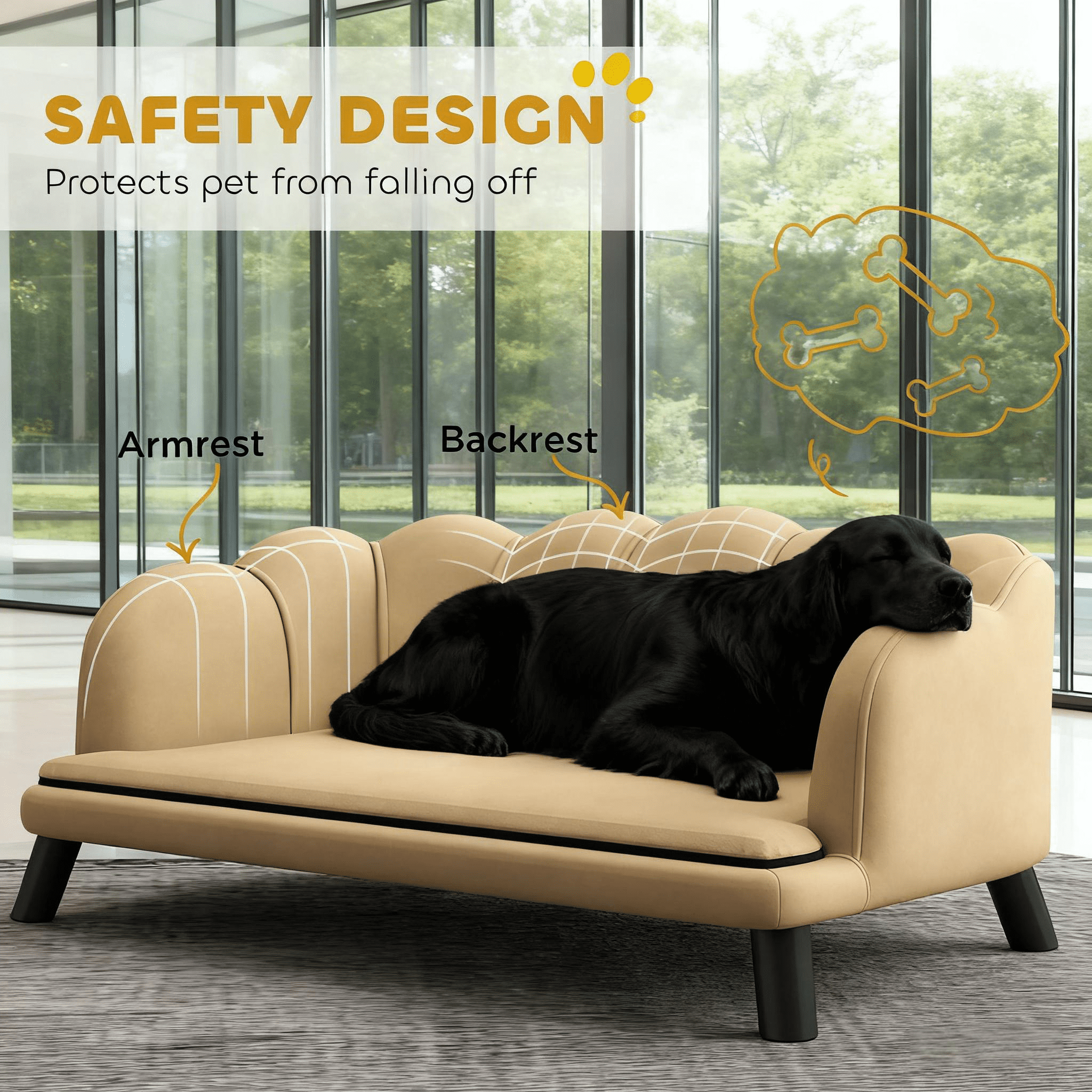 Pet Sofa Bed Couch with Storage