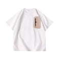 thumbnail image 3 of Krdevn Men's Sleeve T Shirts Oversize Zipper Pocket Comfortable Crewneck Graduated Color Fit Shirt Tops,XL, 3 of 9