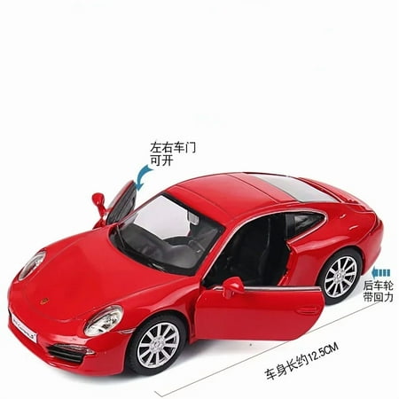 1:36 Porsche 911 Carrera S Sports Car Pull Back Car Model cars Metal Alloy Toy Cars For Kid Gifts Collection