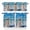 Light Blue Mist Blue, variant on Burnt Orange Ombre Kitchen Curtain Set, Modern Abstract Art Window Valance and Tiers 36" Length, Light Filtering Short Curtains Valance for Cafe Bathroom Bedroom 54"x18"