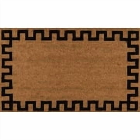 Erin Gates by Momeni Park Greek Key Natural Hand Woven Natural Coir Doormat 1'6" X 2'6"